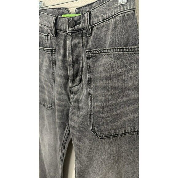 Free People x Sandrine Rose High Rise Grey Cargo Jeans Size 24 NWT - Picture 4 of 15